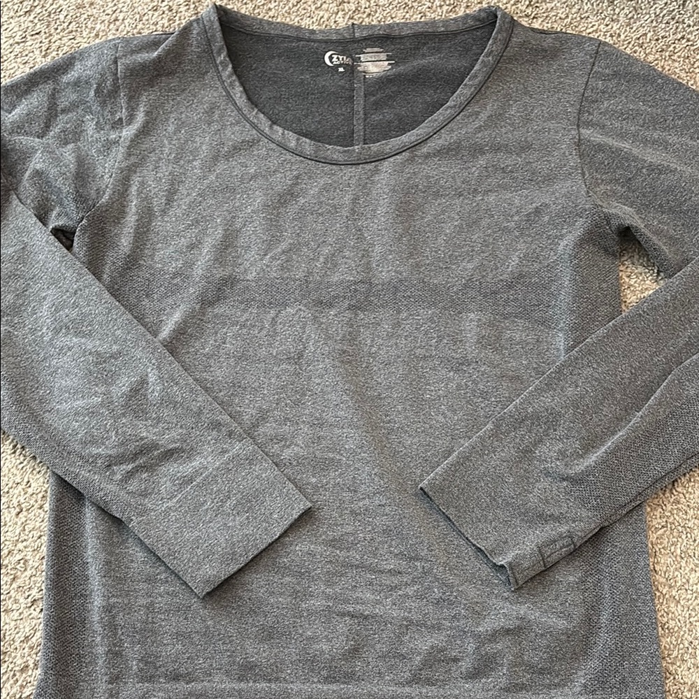 Zyia Active Gray Long Sleeve Top XL